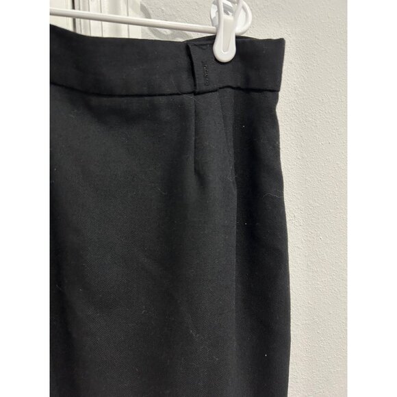 Vintage Pearl Gordon Black Pencil Skirt High Waist Knee Length Size 14 - Picture 4 of 10
